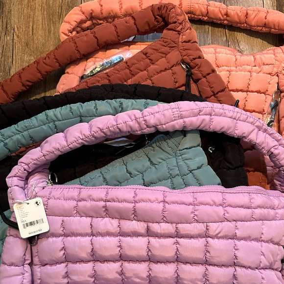 Free People FP Movement Quilted Carryall - Dusty Rose - Picture 6 of 12